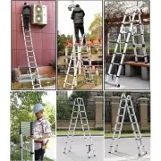 Сходи-Стрем'янка 5,80м (2,9+2.9) телескопічна, складана алюмінієва