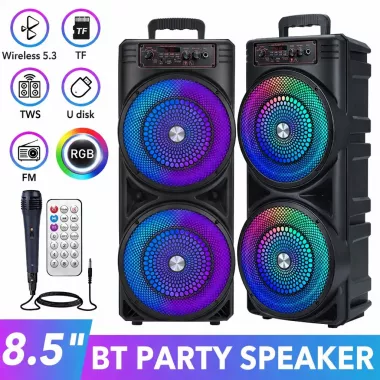 Колонка Bluetooth Wireless Speaker TTD-2807 / Портативная караоке-колонка с RGB-подсветкой