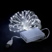 Гирлянда роса нить светодиодная 3 м на батарейках для дома