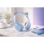 Бездротові навушники з котячими вушками та лід підсвічуванням Cat Ear Y47 Led, Bluetooth навушники з мікрофоном Блакитний
