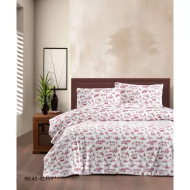 Синій Тепла постільна білизна / байкова євро розміру фланель 100%-бавовна Туреччина Cotton Collection