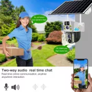 4K Бездротова камера Solar 4G, подвійний об'єктив, нічне бачення V380 Pro CCTV 8MP