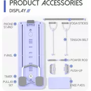 Тренажер для пилатеса Реформер MM3000 Для пресса/ног/приседания, с резинками Фиолетовый