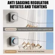 Складная настенная сушилка для белья / Сушилка-трос настенная