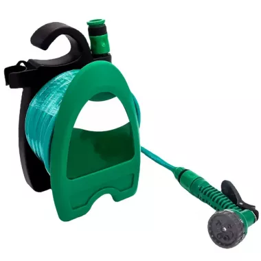 Набор поливочный шланг BlueBird 15м на катушке пистолет с распылителем 7-ми режимный Набор поливочный шланг BlueBird 15м на катушке пистолет с распылителем 7-ми режимный