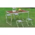 Стол туристический складной для пикника для рыбалки+ 4 стула 120*60*70 Коричневый Folding Table
