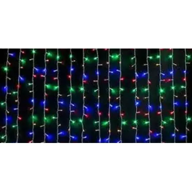 Світлодіодна гірлянда Водоспад 240LED 2х2.5м 220V Мікс Прозорий провід