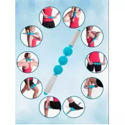 Ролик массажный для йоги массажер для спины валик для фитнеса Massage stick AND 5284 (Шарики 3 шт)