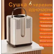 Сушилка для обуви, электросушилка на 3 пары с таймером от 30 до 120 минут быстрой сушки ботинок с ультрафиолетом, вертикальная с антибактериальным эффектом