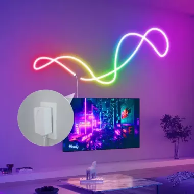 Умная гибкая LED Neon RGB лента-шланг 5 метров от USB управление режимами с телефона,Bluetooth приложение,пульт