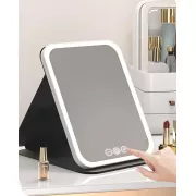 Зеркало для макияжа Lighted makeup mirror с LED подсветкой, складное, сенсорное управление, Type-C, с регулировкой яркости