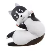 М'яка іграшка подушка довгий Хаскі антистрес подушка сірий 130 см