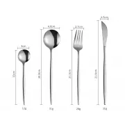 Набор столовых приборов Kitchen Ware 24 шт из нержавеющей стали на 6 персон Silver