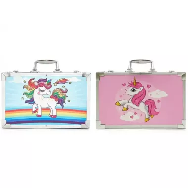 блакитний Набір для малювання 145 предметів в алюмінієвій валізці блакитний Набір для малювання 145 предметів в алюмінієвій валізці