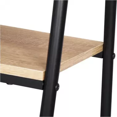 Универсальная прочная напольная передвижная стойка вешалка для одежды с деревянными полками Универсальная прочная напольная передвижная стойка вешалка для одежды с деревянными полками