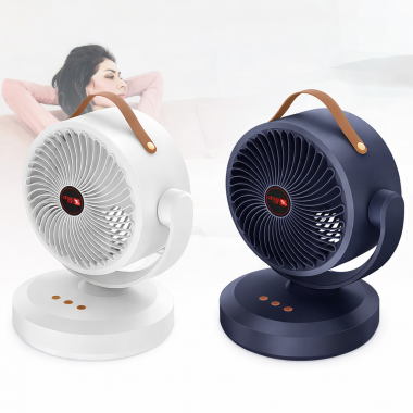 Аккумуляторный мини вентилятор VU-05/FS-25 с поворотом / Вентилятор Mini fan с LED-подсветкой и USB