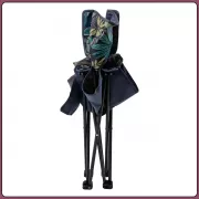 Раскладной стул туристический для кемпинга 42х41х72 см с карманом Цветочный