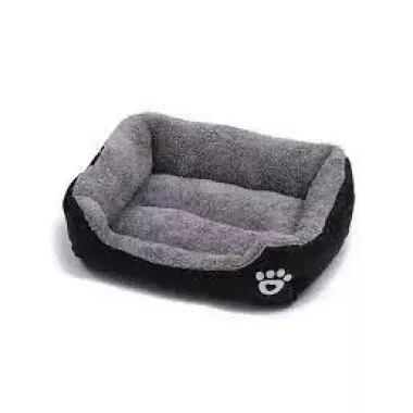 Лежанка - пуфик для кошек и собак Черная M(47*35см)