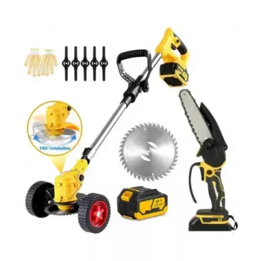 Набір 2в1 Газонокосарка + Пила 24V два акумулятори