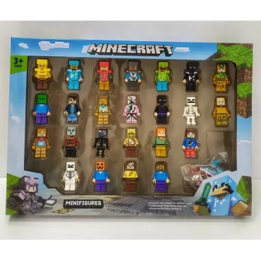 Набор минифигурок Minecraft 24 шт с оружием – подарок для фанатов игры Майнкрафт