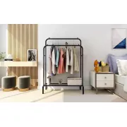 Подвійна стійка для одягу чорного кольору Double floor Hanger