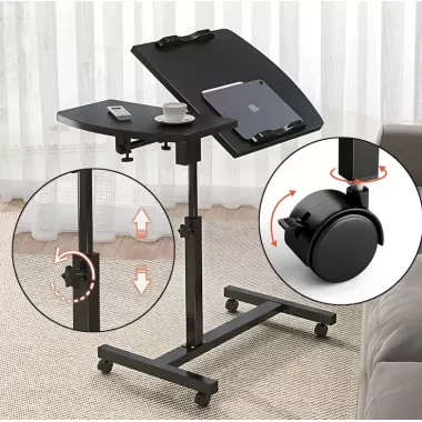 Стол для ноутбука на колесиках с регулировкой высоты 60*40*59-89см