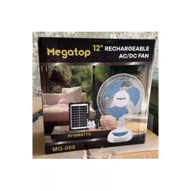 Вентилятор портативный SONALAS SL662 солнечная панель 2 LED лампы 2 скорости автовращение 6Вт USB 9V/4500 мАч