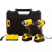 Набор аккумуляторного инструмента в кейсе 2 в 1 Шуруповерт и гайковерт 21V