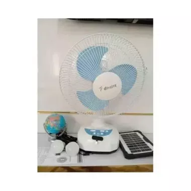 Вентилятор портативный SONALAS SL662 солнечная панель 2 LED лампы 2 скорости автовращение 6Вт USB 9V/4500 мАч