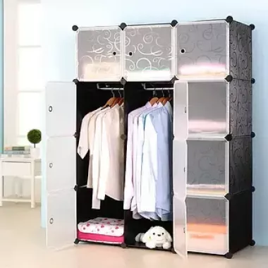 Пластикова складана шафа Storage Cube Cabinet 12 секцій