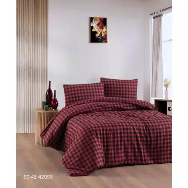 Красный Теплое постельное белье / байковое евро размера фланель 100%-хлопок Турция Cotton Collection