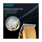 Профессиональная аккумуляторная машинка для стрижки волос VGR V-280 с дисплеем и насадками