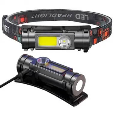 Маленький налобный фонарь Police GL-211-ХРЕ-COB от USB с магнитом, встроенный аккумулятор Маленький налобный фонарь Police GL-211-ХРЕ-COB от USB с магнитом, встроенный аккумулятор
