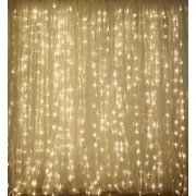 Гірлянда водоспад 320 LED 5mm 3м/2м теплий колір на прозорому дроті