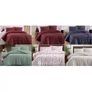 Білий з червоним Тепла постільна білизна / байкова євро розміру фланель 100%-бавовна Туреччина Cotton Collection