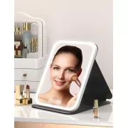 Зеркало для макияжа Lighted makeup mirror с LED подсветкой, складное, сенсорное управление, Type-C, с регулировкой яркости