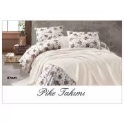 Постільна білизна з вафельним покривалом La Villa Mavi світло сірий