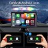 Бездротовий автомобільний екран CarPlay / Портативний автомобільний відеоплеєр, сумісний з Apple CarPlay та Android Auto, 7-дюймовий сенсорний IPS-екран для автомобільної стереосистеми з GPS-навігаціє