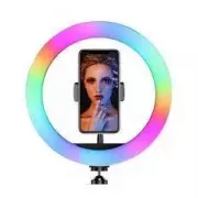 Кольцевая светодиодная лампа RGB 30 см с креплением для телефона
