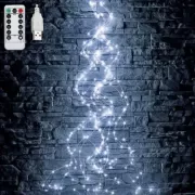 Гірлянда на ялинку Кінський хвіст 2 метри 30 ниток Холодний білий