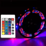 Комплект Світлодіодна стрічка багатобарвна 3528 RGB комплект 5м з пультом