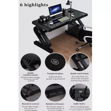 Современный игровой компьютерный стол AND-1921