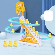 Ігровий центр гірка-трек із підіймачем Small-Duck інтерактивна іграшка ковзні качки з музикою