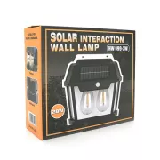 Уличный фонарь YT9992 с солнечной панелью+датчик движения, 2 лампы, встроенный аккум, крепление на стену