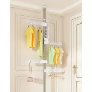 Вертикальна телескопічна вішалка - сушарка для одягу від підлоги до стелі 4 вішалки