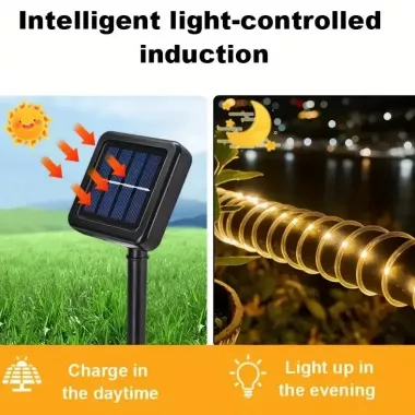 Светодиодная гирлянда Трубка 20м 200 LED, теплый белый