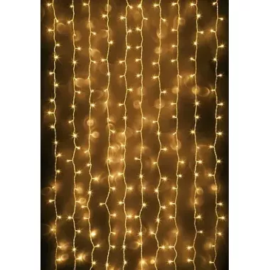 Гірлянда водоспад 320 LED 5mm 3м/2м теплий колір на прозорому дроті