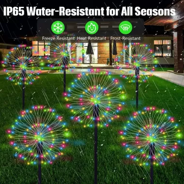 Садовые светильники Салют на солнечной батарее / уличный декор (SFK-41) для сада и двора, 2 шт