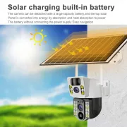 4K Бездротова камера Solar 4G, подвійний об'єктив, нічне бачення V380 Pro CCTV 8MP