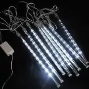 Гірлянда бурульки прозорий шнур 8 шт, 50 см, білі